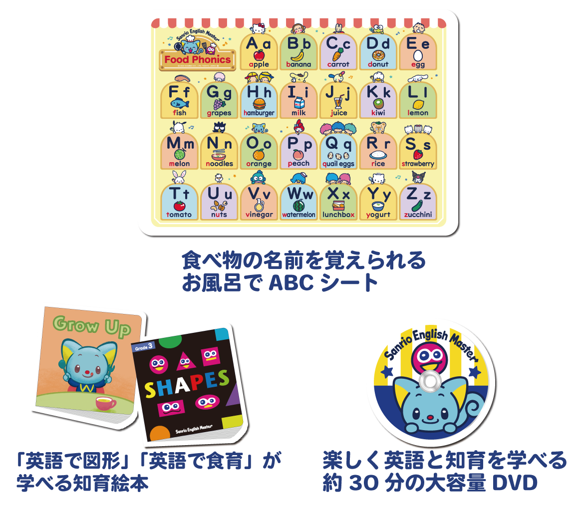 知育玩具 絵本　イングリッシュマスター サンリオのキャラクターと楽しく知育！
